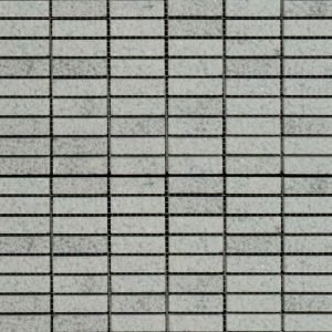 White Crystalline Small Linear Mosaic - Nimbus DK 598 Bush Hammer