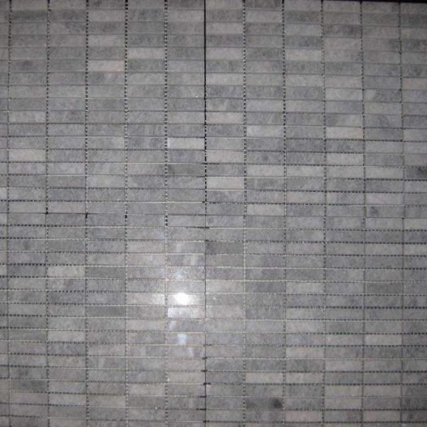 White Crystalline - Nimbus - Small Linear Mosaic DK 598 Honed