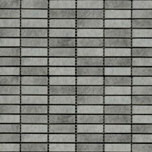 White Crystalline - Nimbus - Small Linear Mosaic DK 598 Honed