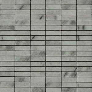 White Crystalline - Nimbus - Small Linear Mosaic DK 598 Honed
