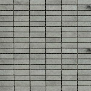 White Crystalline Small Linear Mosaic - Nimbus Dk 598 Polished