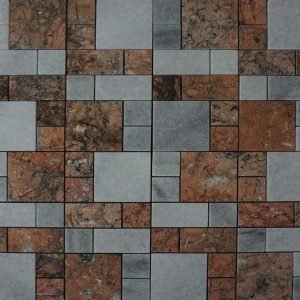 Mosaic Mega Red & White Crystalline DK 027 Polished