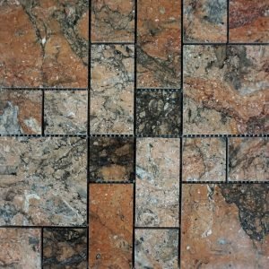 Mega Red Mosaic DK 027 Polished
