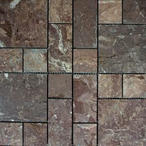 Rosso Chocolate Mosaic DK 027 Honed