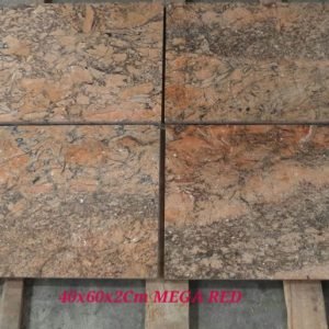 Mega Red Light Orange Polished 40 x 60 x 2 cm