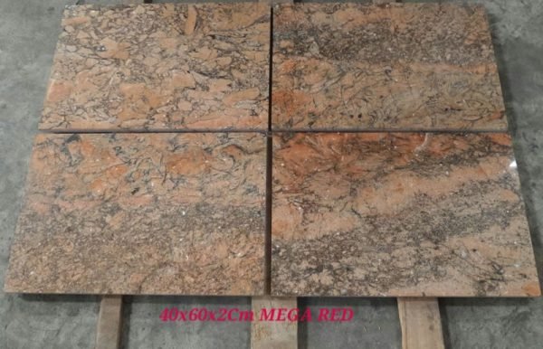 Mega Red Light Orange Polished 40 x 60 x 2 cm