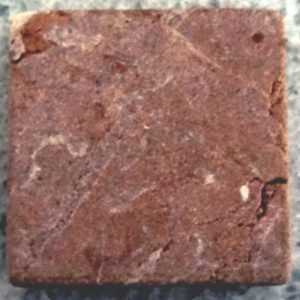 Rosso Chocolate Tumble Stone 10 x 10 x 2 cm