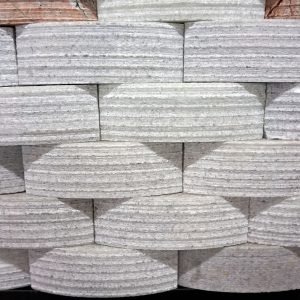 White Crystalline Curve 5 x 15 x2,5 cm