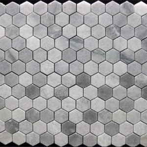White Crystalline - Hexagonal Mosiac DK 003 Polished
