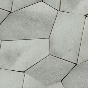 White Crystalline Irregular Cutting Antique Acid