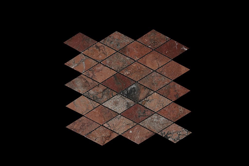 Mega Red Diamond Mosaic Dk030 Polished