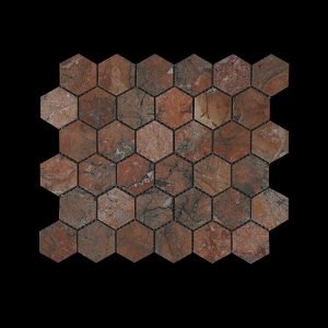 Mega Red Hexagonal Mosaic DK 003 ACID