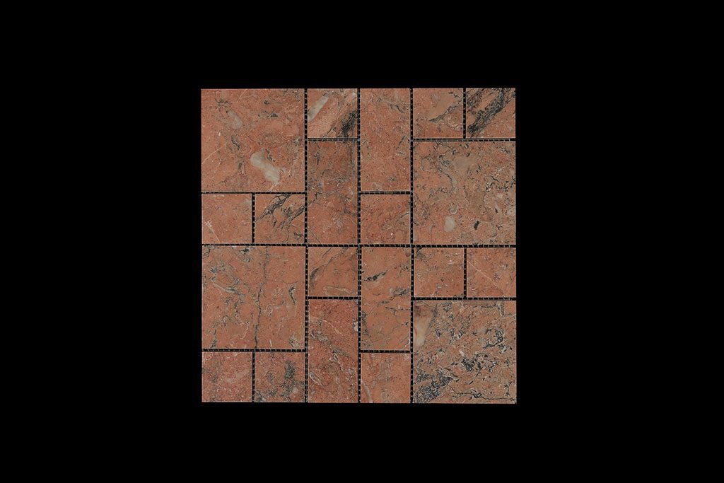 Mega Red Mosaic DK027 Polished