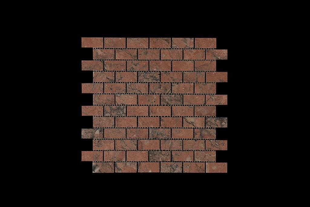 Mega Red Small Brick Mosaic DK007 Acid