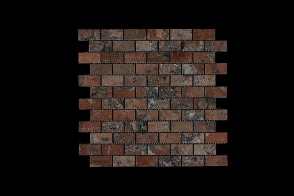Mega Red Small Brick Mosaic DK007 POLISHED