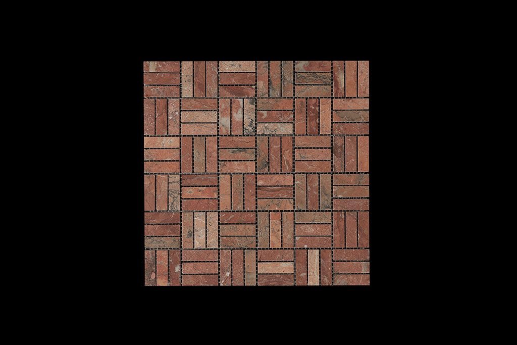 Red Marble Block Mosaic DK 048 Acid