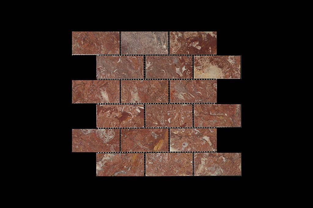 Rosso Chocolate Brick Mosaic DK014 ACID
