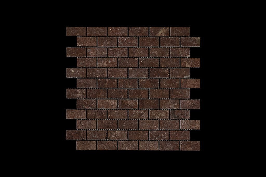 Rosso Chocolate   Dark Small Brick Mosaic DK007 ACID