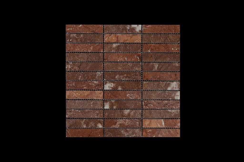 Rosso Chocolate Mosaic DK088 POLISHED