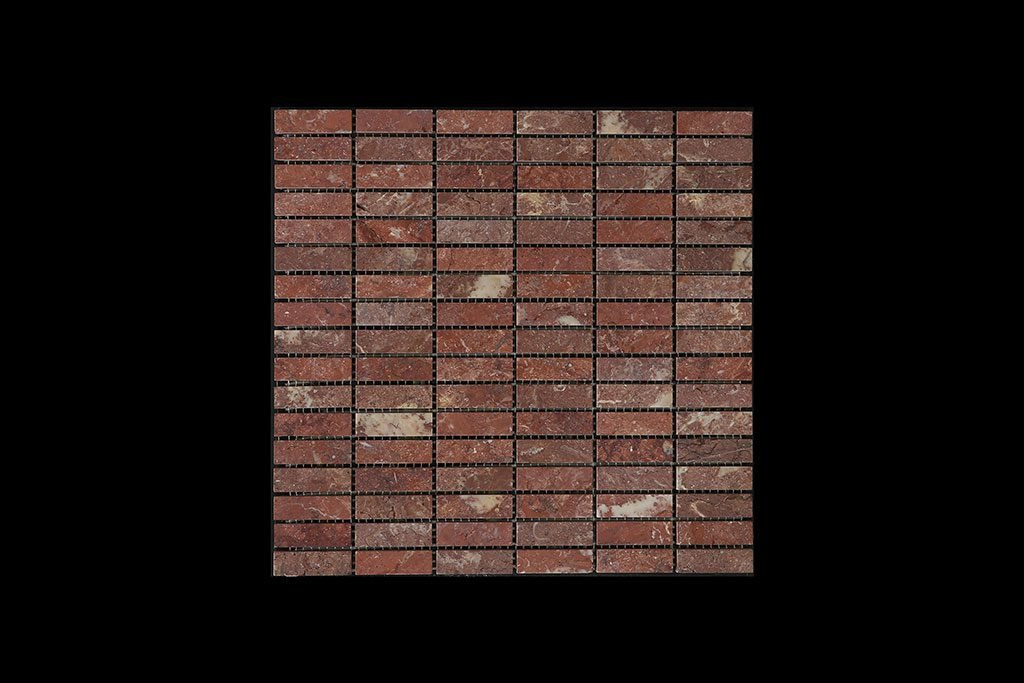 Rosso Chocolate Nimbus - Small Linear Mosaic DK598 ACID