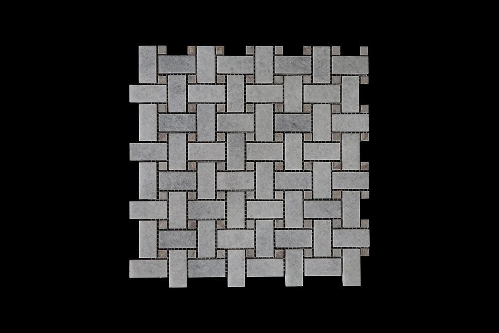 White C- BASKET WAVE DOT IMPERIAL GREY DK 021 HON