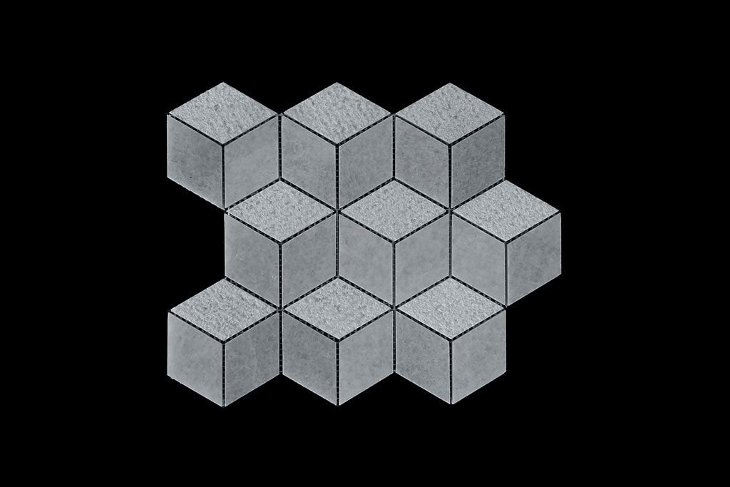 White C - CUBE MOZAIC DK 1129 HON & Bush Hamm .