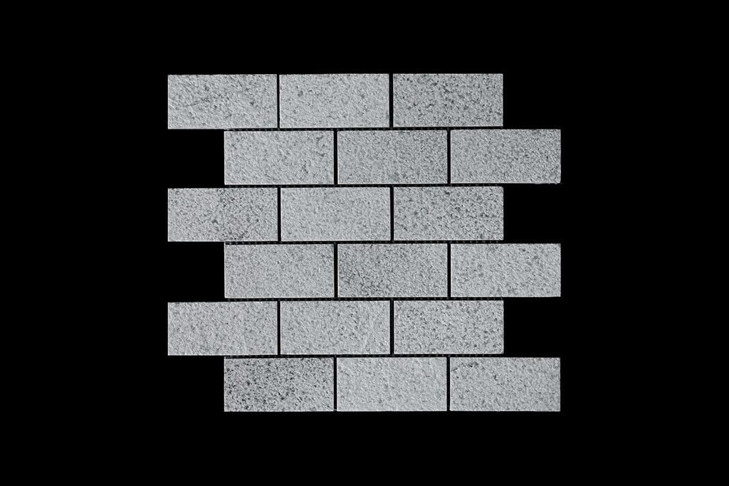 White C - DK014 Large Brick - BUSH HAMMER