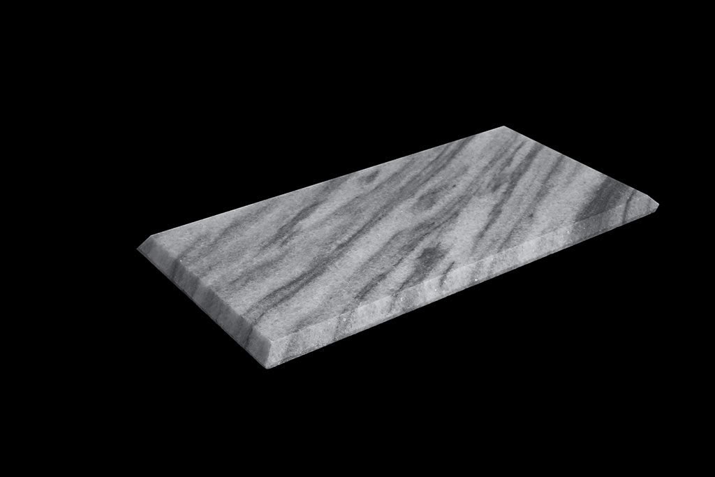 White Crystalline 30x15x1cm Bevel Edge Polished