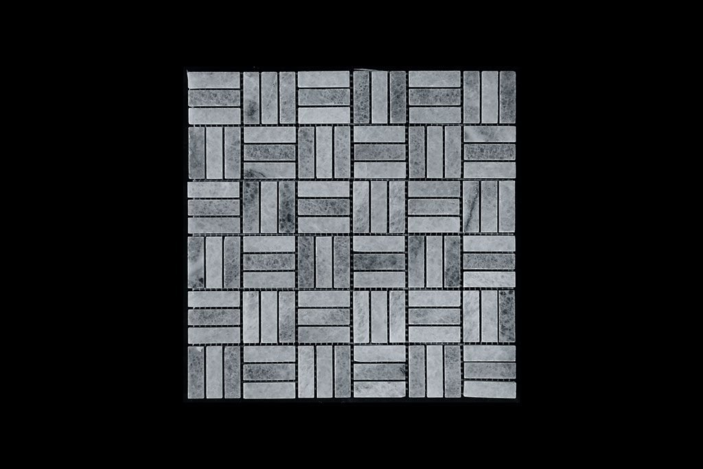 White Crystalline Block Mosaic DK048 Polished