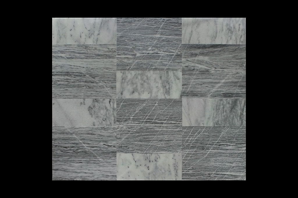 White Crystalline Comb. 60x60x2cm Urat Kayu + 30x60x2cm CHM Multi Kb