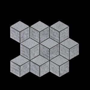 White Crystalline Cube Mosaic DK 1128 Craftline + Bush Hammer