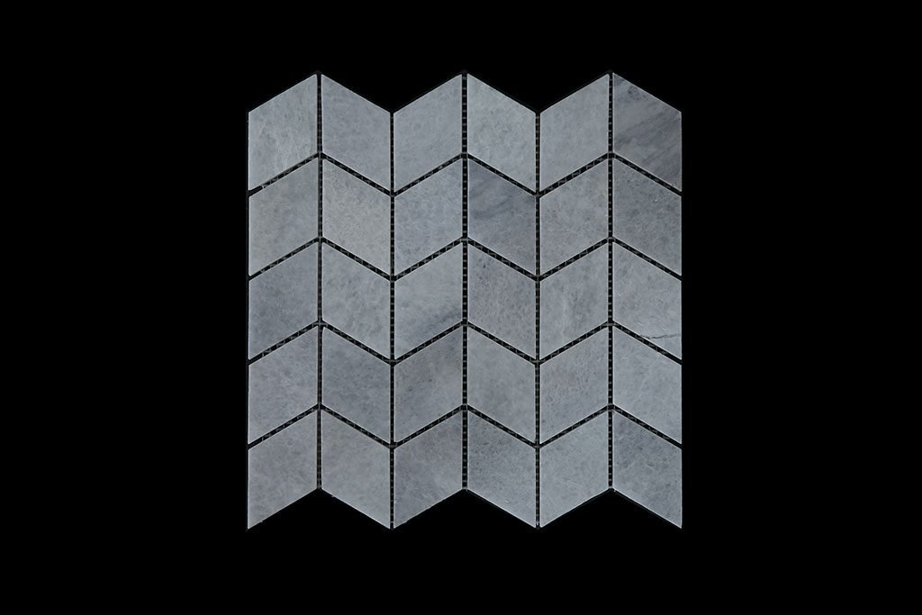White Crystalline Leaf Mosaic Honed