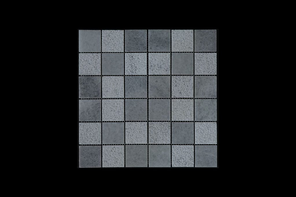 White Crystalline Mosaic 4.8x4.8 DK010 Hon+Bush Hammer