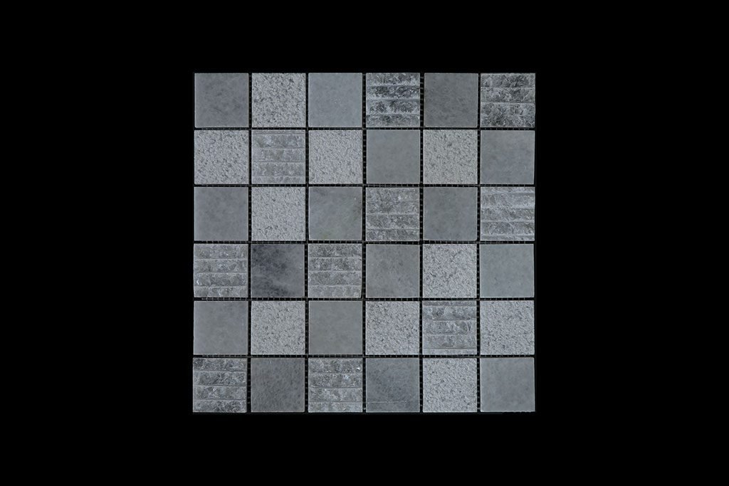White Crystalline Mosaic 4.8 x 4.8 DK 010 Hon+Craftline+Bush Hammer