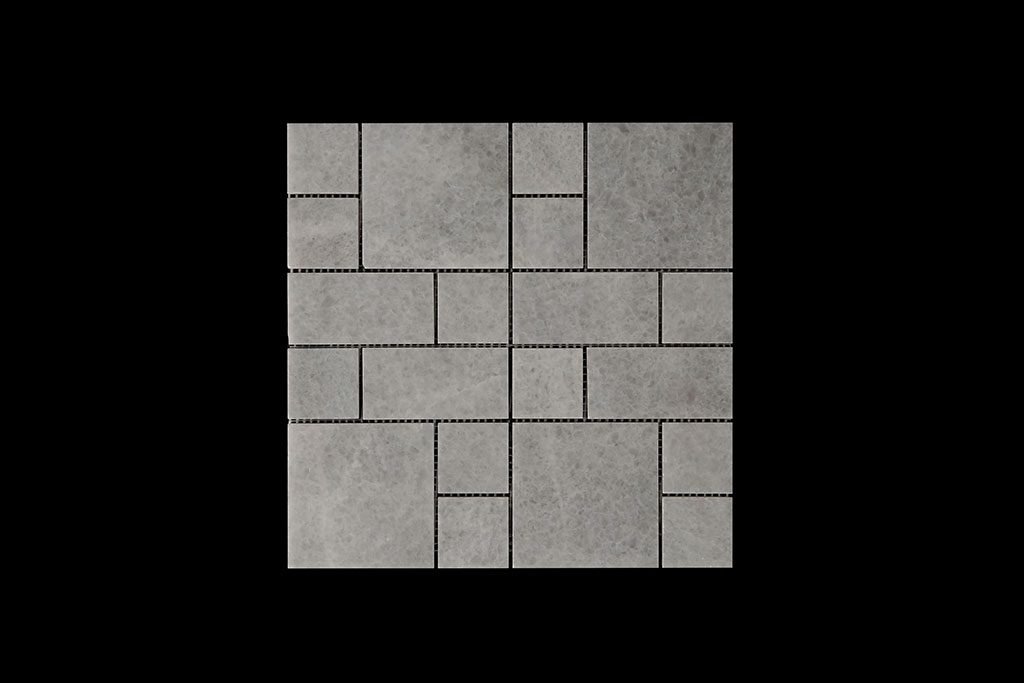 White Crystalline Mosaic DK027 Honed