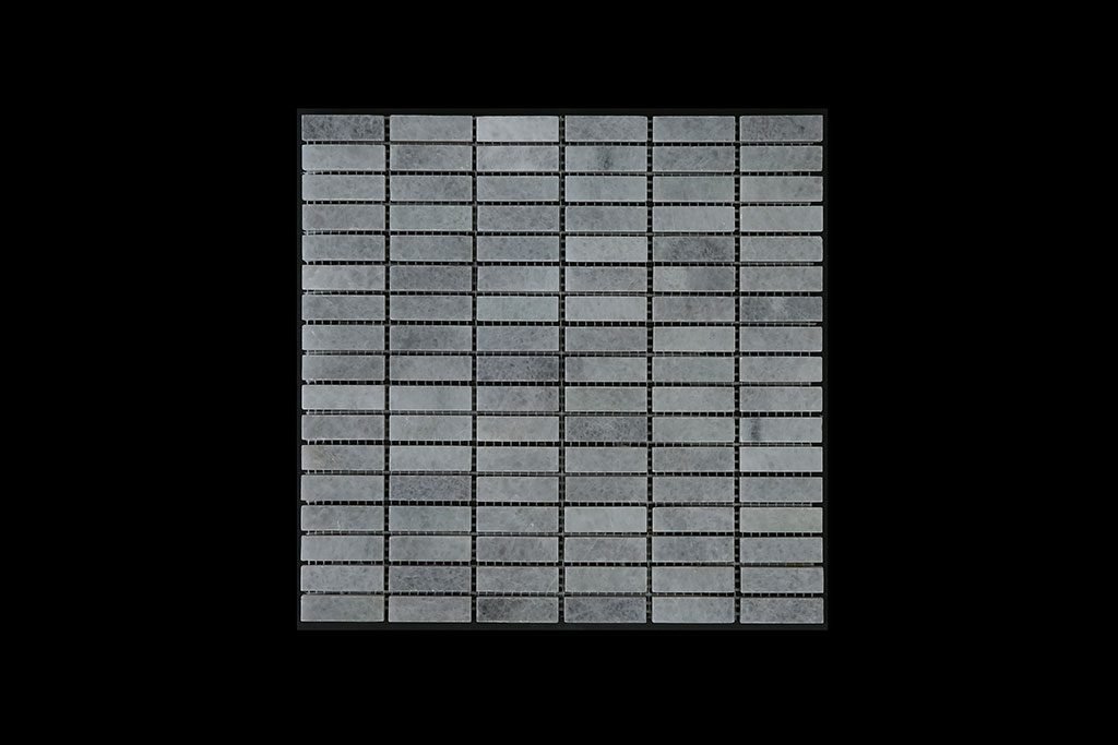 White Crystalline - Nimbus - Small Linear Mosaic DK598 Honed