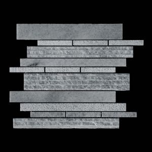 White Crystalline - Offset Linear Mosaic DK109 Pol+Craftline+Bush Hammer
