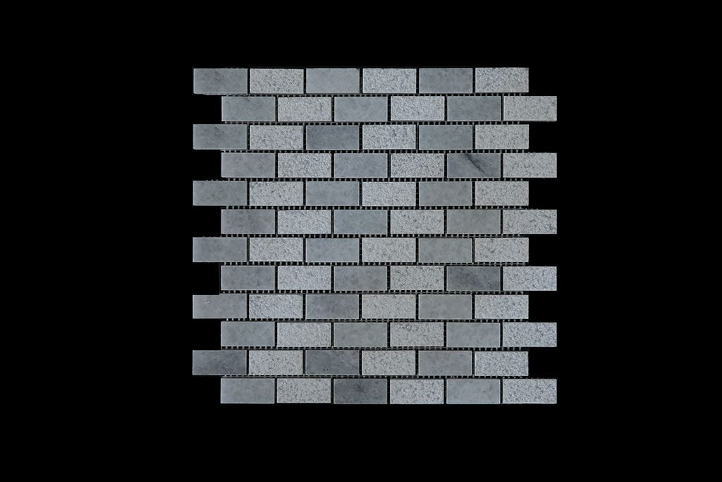 White Crystalline Small Brick Mosaic DK007 Hon+Bush Hammer