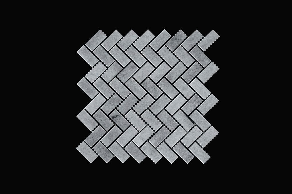 White Crystalline Wave Mosaic DK002 Polished